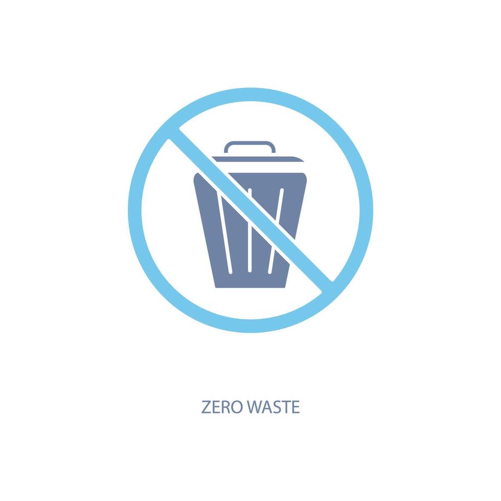 zero waste concept line icon. Simple element illustration. zero waste concept outline symbol design. vector