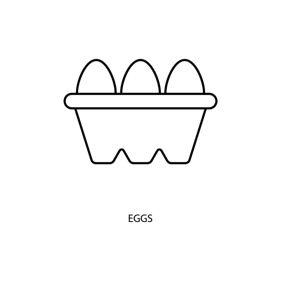eggs concept line icon. Simple element illustration. eggs concept outline symbol design. vector