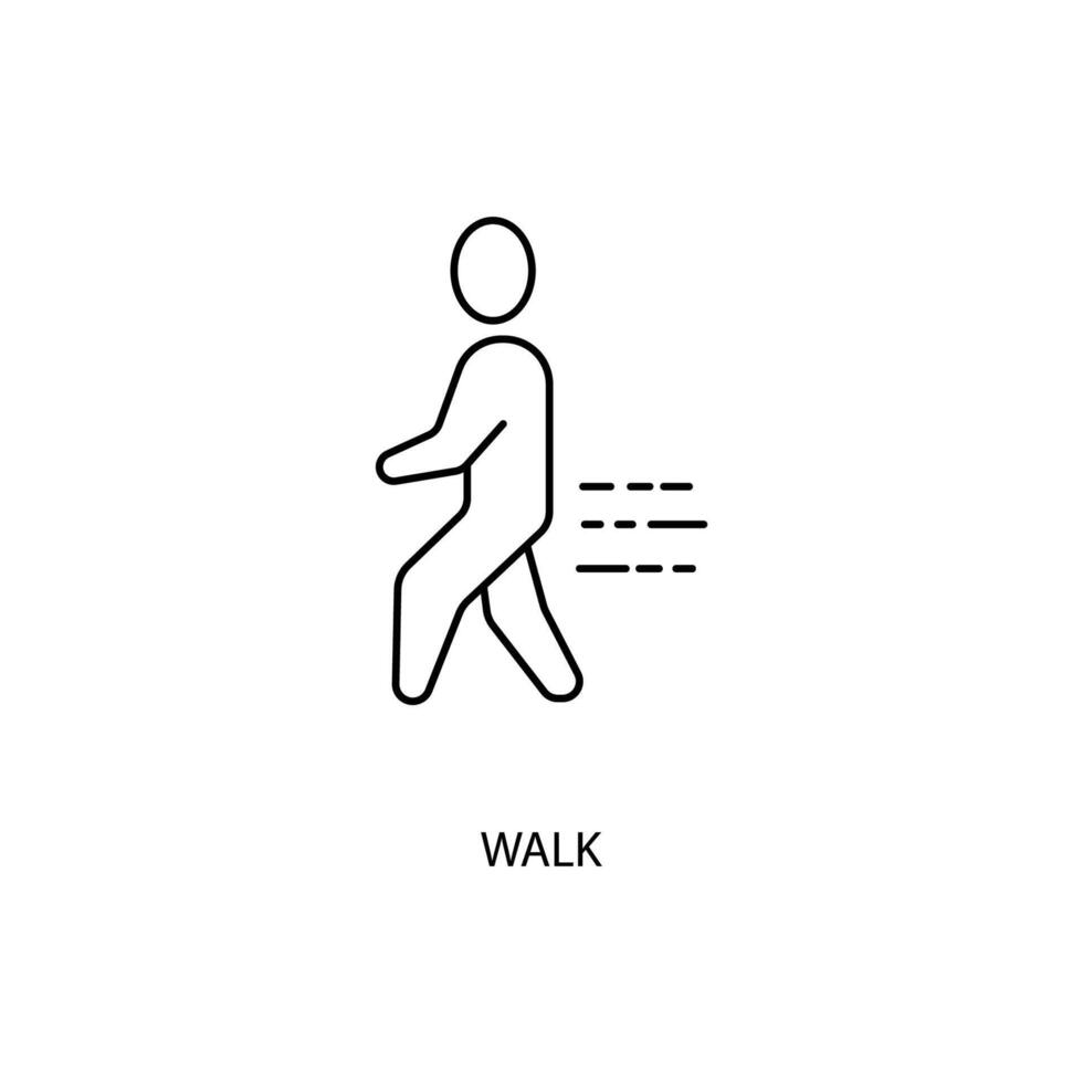 walk concept line icon. Simple element illustration. walk concept outline symbol design. vector