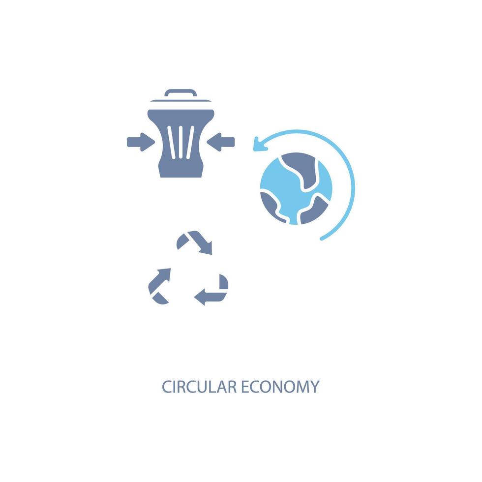 circular economía concepto línea icono. sencillo elemento ilustración. circular economía concepto contorno símbolo diseño. vector