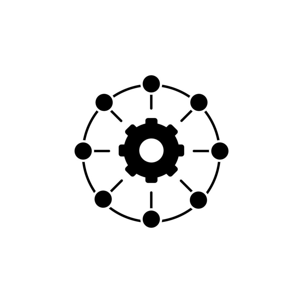 automated system concept line icon. Simple element illustration. automated system concept outline symbol design. vector