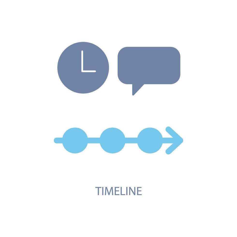 timeline concept line icon. Simple element illustration. timeline concept outline symbol design. vector
