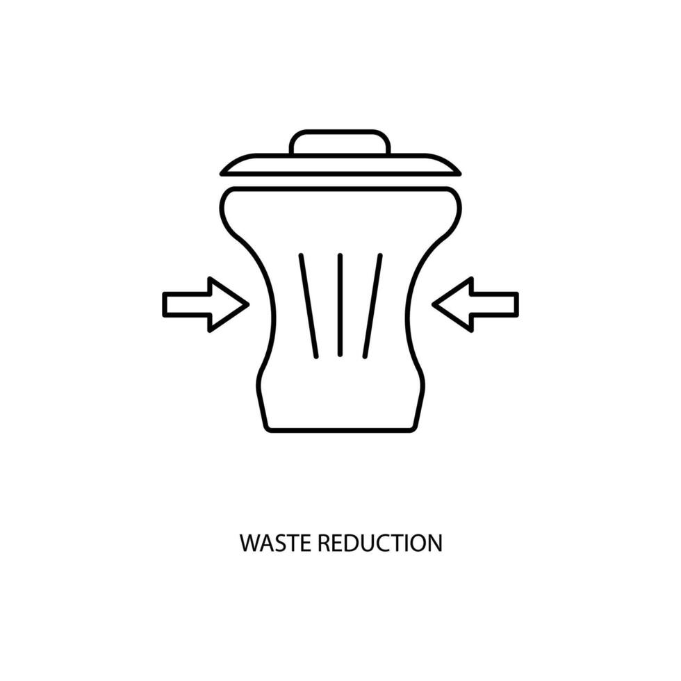 waste reduction concept line icon. Simple element illustration. waste reduction concept outline symbol design. vector