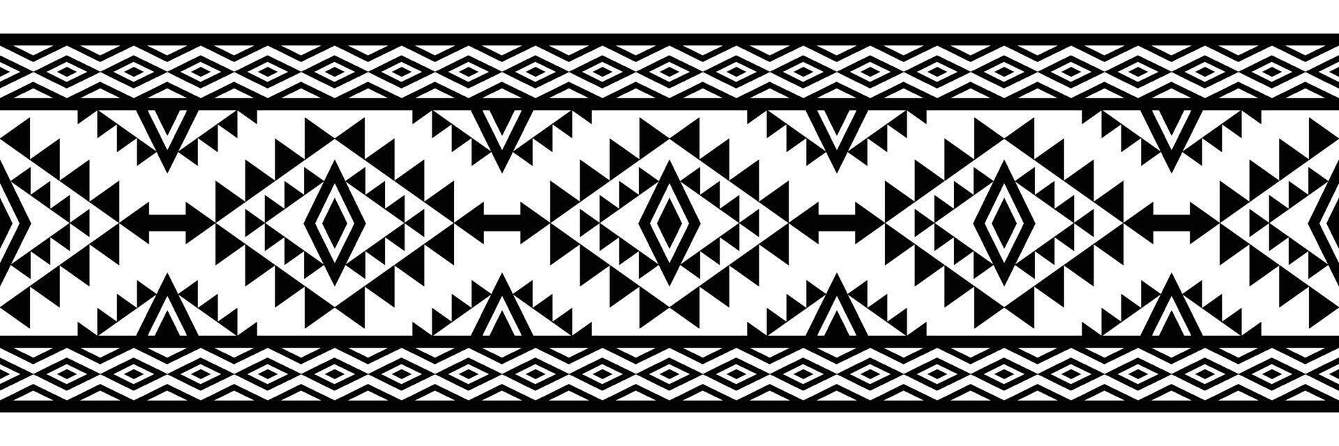 étnico frontera ornamento. geométrico étnico oriental sin costura modelo. raya vector ilustración. nativo americano mexicano africano indio tribal estilo. diseño borde, textil, tela, ropa, alfombra.