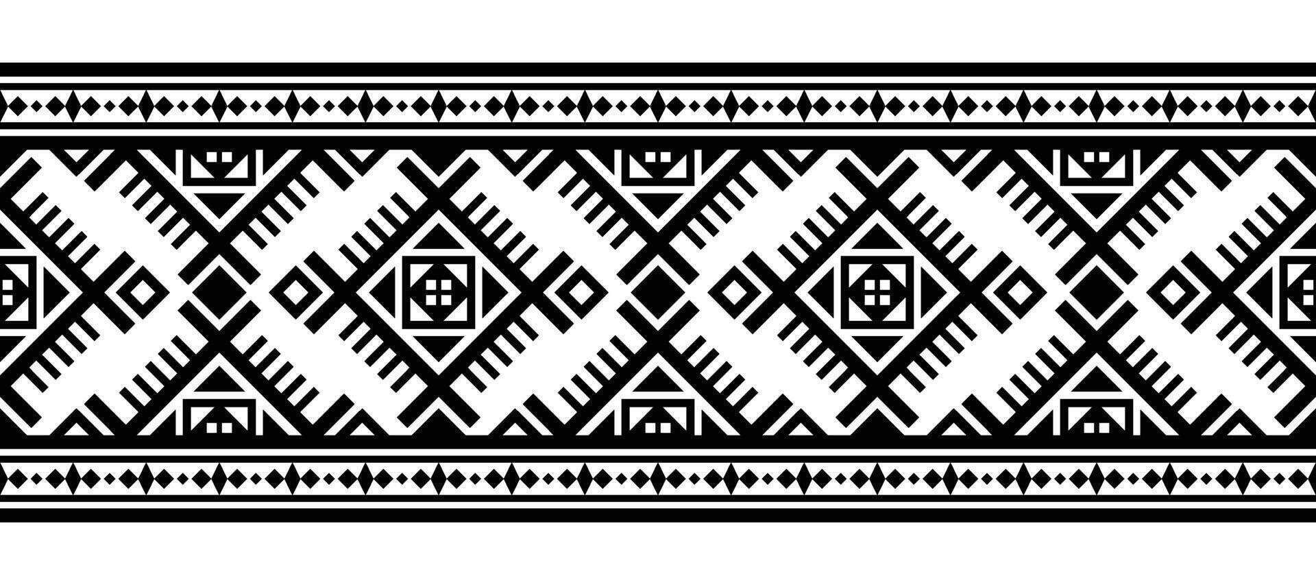 Ethnic border ornament. Geometric ethnic oriental seamless pattern. Stripe vector illustration. Native American Mexican African Indian tribal style. Design border, textile, fabric, clothing, carpet.