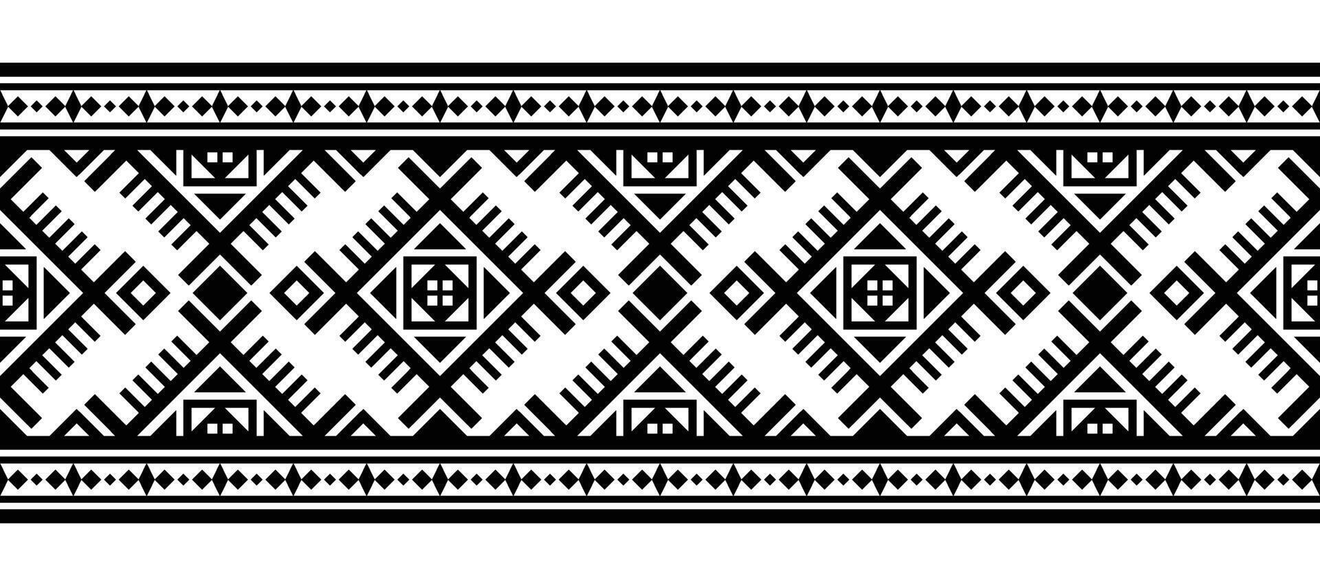 Ethnic border ornament. Geometric ethnic oriental seamless pattern. Stripe vector illustration. Native American Mexican African Indian tribal style. Design border, textile, fabric, clothing, carpet.