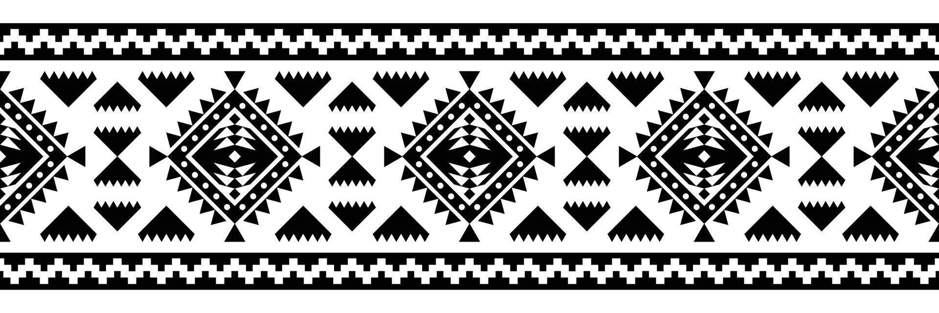 Ethnic border ornament. Geometric ethnic oriental seamless pattern. Stripe vector illustration. Native American Mexican African Indian tribal style. Design border, textile, fabric, clothing, carpet.