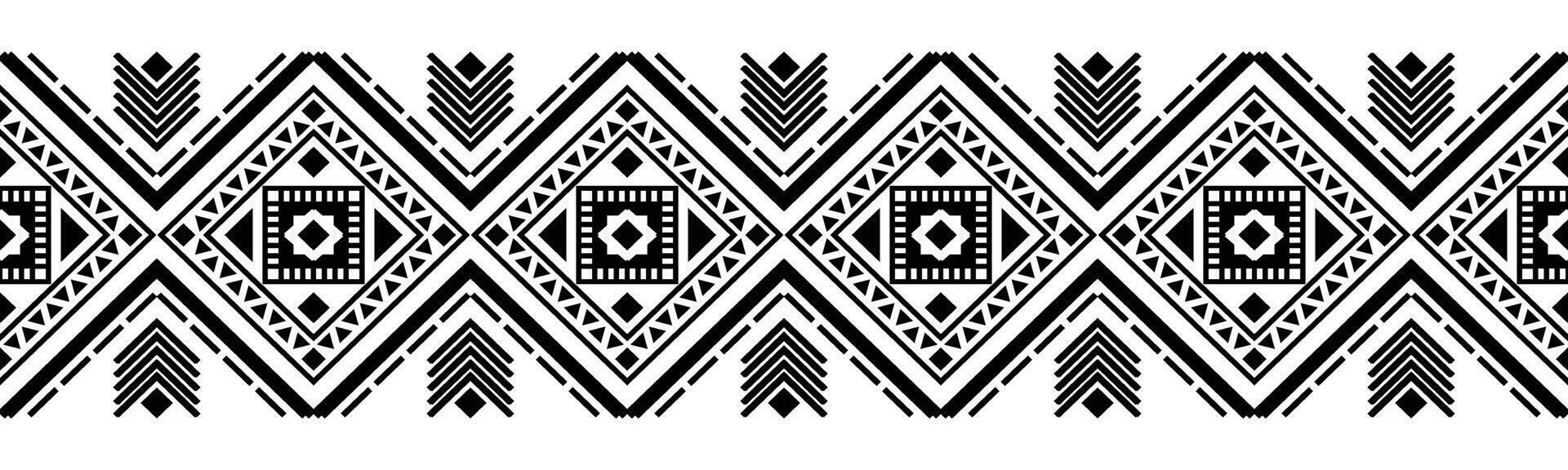 étnico frontera ornamento vector ilustración. geométrico étnico oriental sin costura modelo. nativo americano mexicano africano indio tribal estilo. diseño borde, textil, tela, ropa, alfombra, batik.