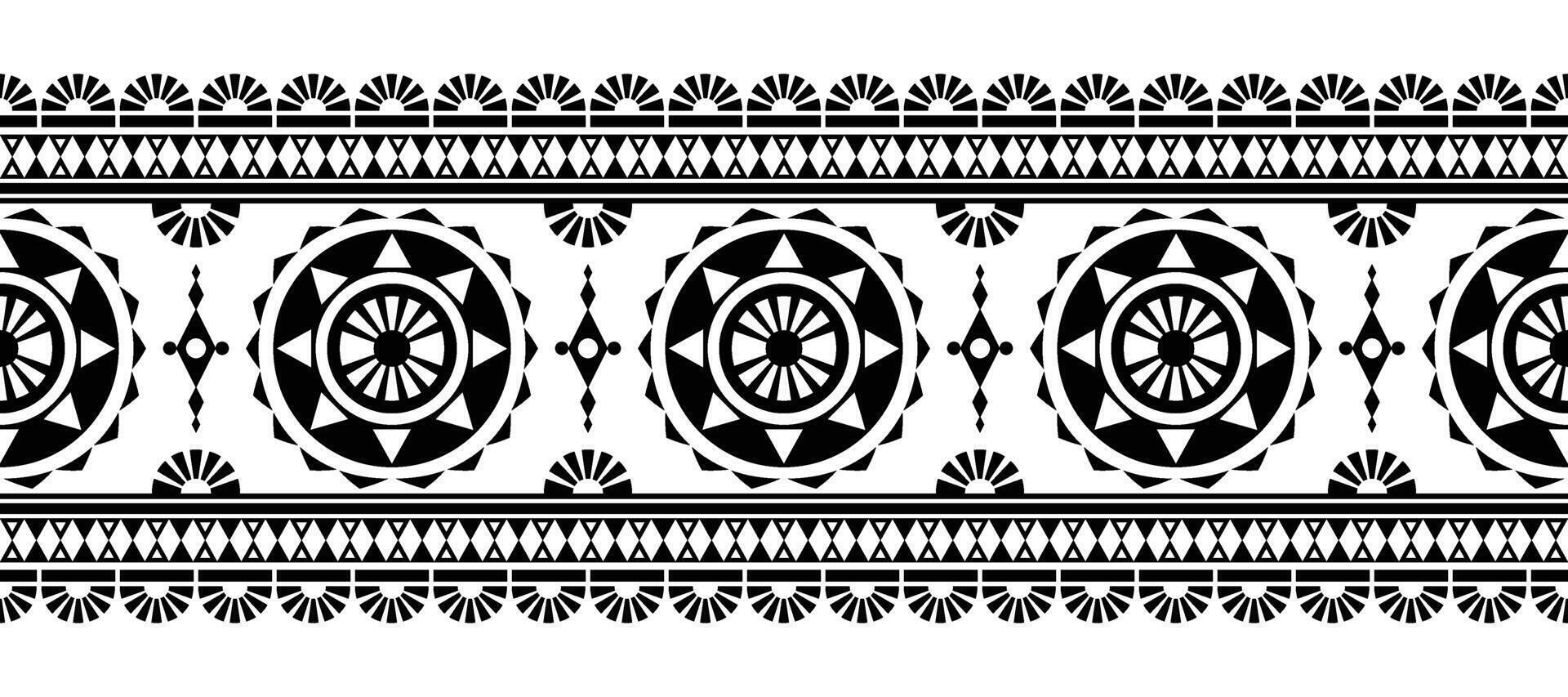 étnico frontera ornamento vector ilustración. geométrico étnico oriental sin costura modelo. nativo americano mexicano africano indio tribal estilo. diseño borde, textil, tela, ropa, alfombra, batik.