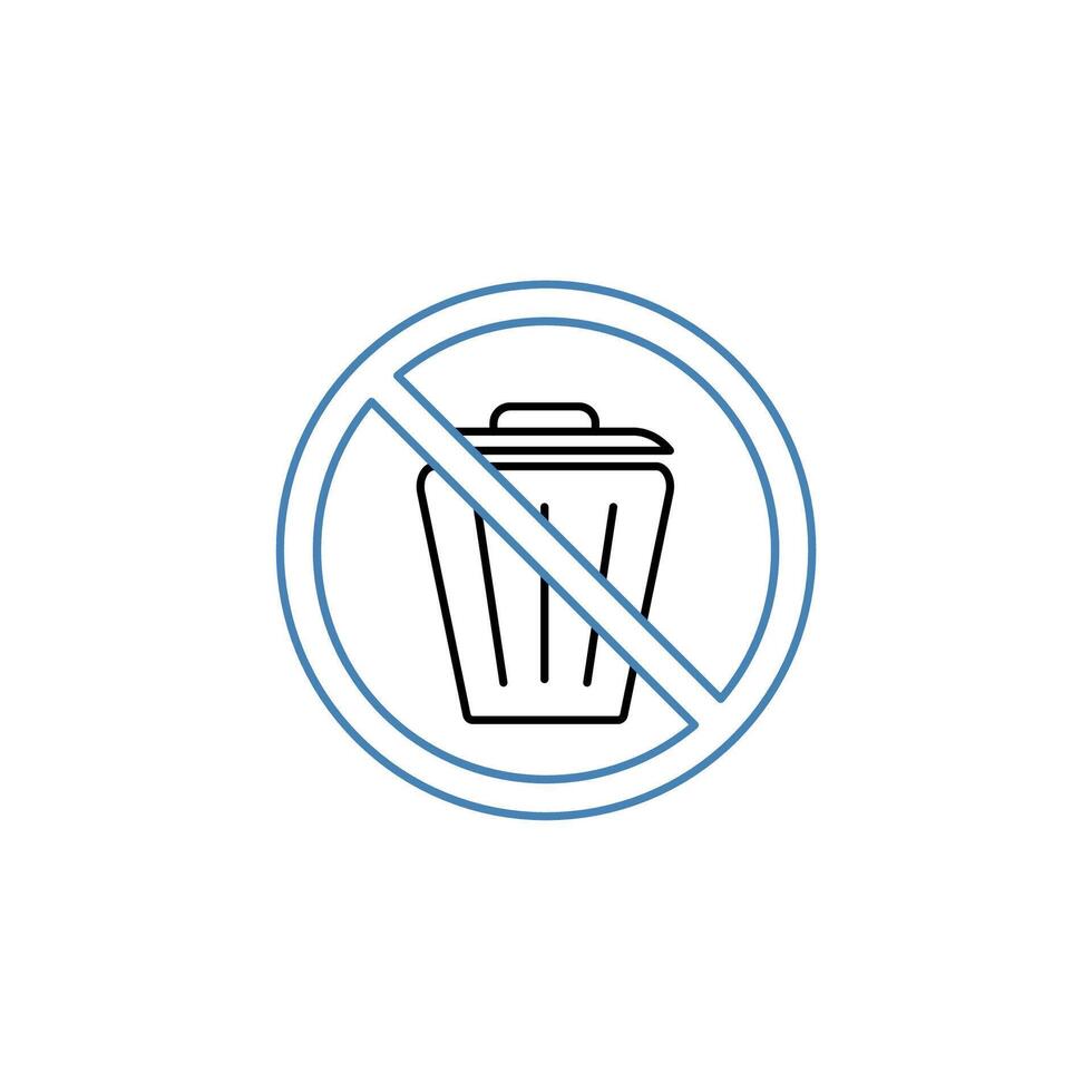 zero waste concept line icon. Simple element illustration. zero waste concept outline symbol design. vector