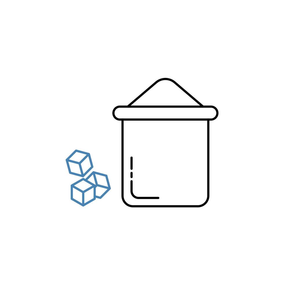 sugar concept line icon. Simple element illustration. sugar concept outline symbol design. vector