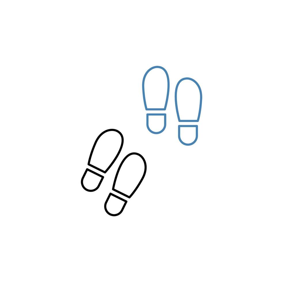 shoe print concept line icon. Simple element illustration. shoe print concept outline symbol design. vector