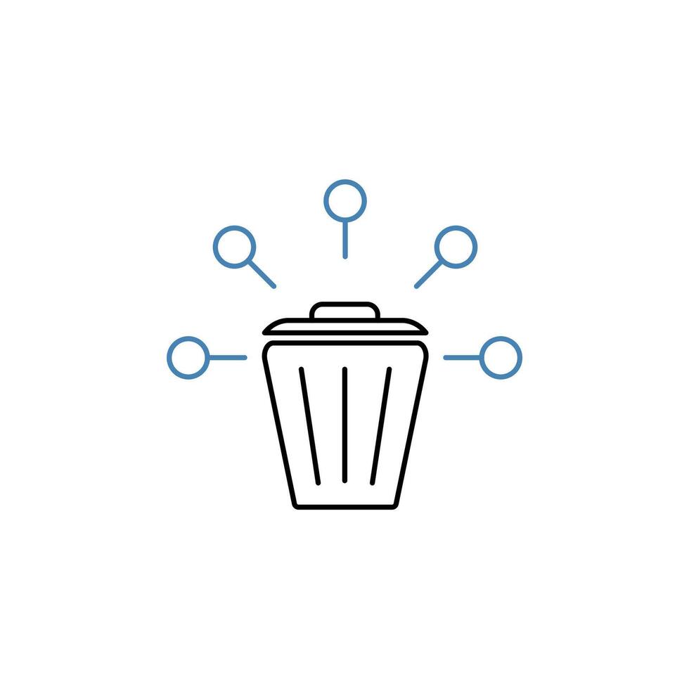 waste management concept line icon. Simple element illustration. waste management concept outline symbol design. vector
