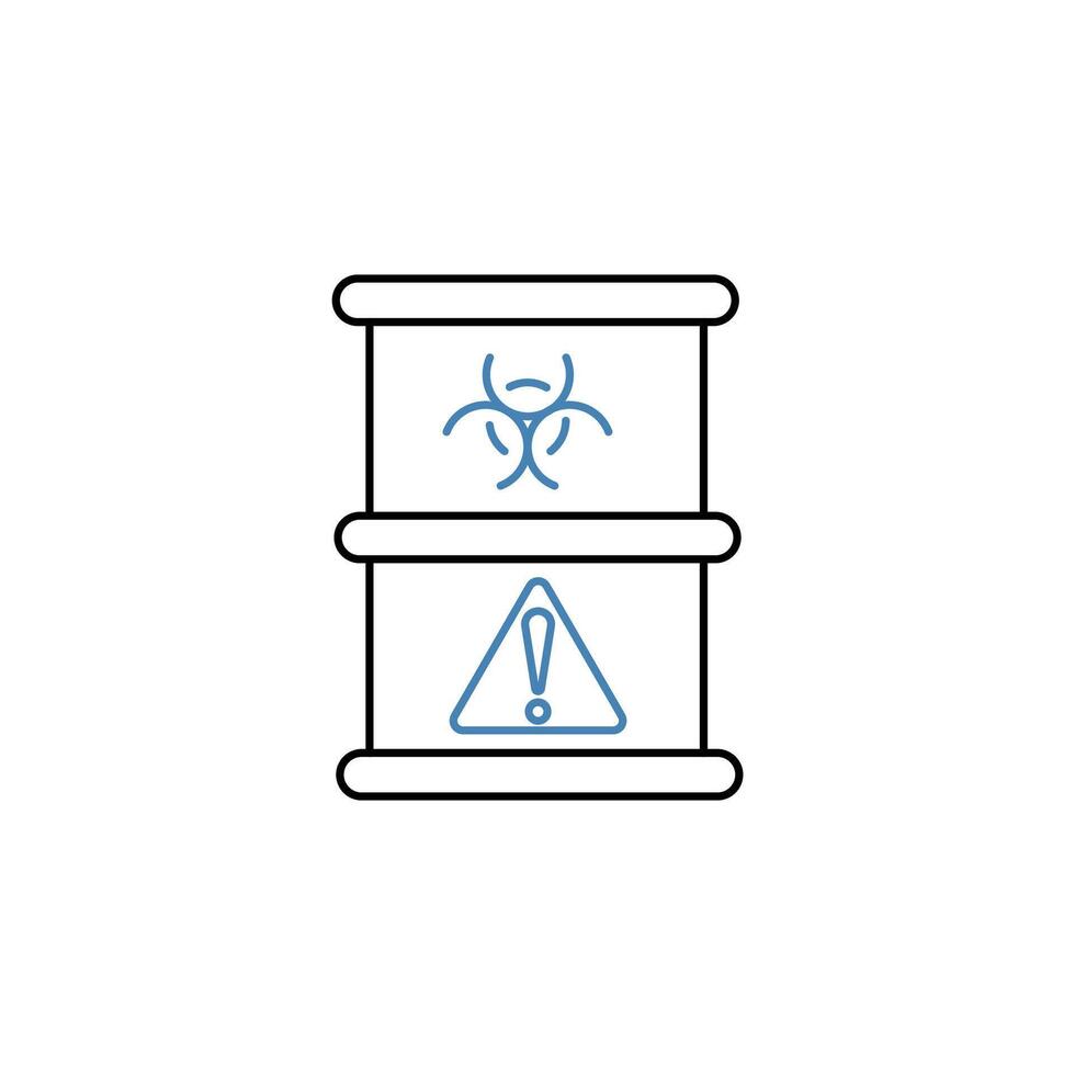 hazardous waste concept line icon. Simple element illustration. hazardous waste concept outline symbol design. vector