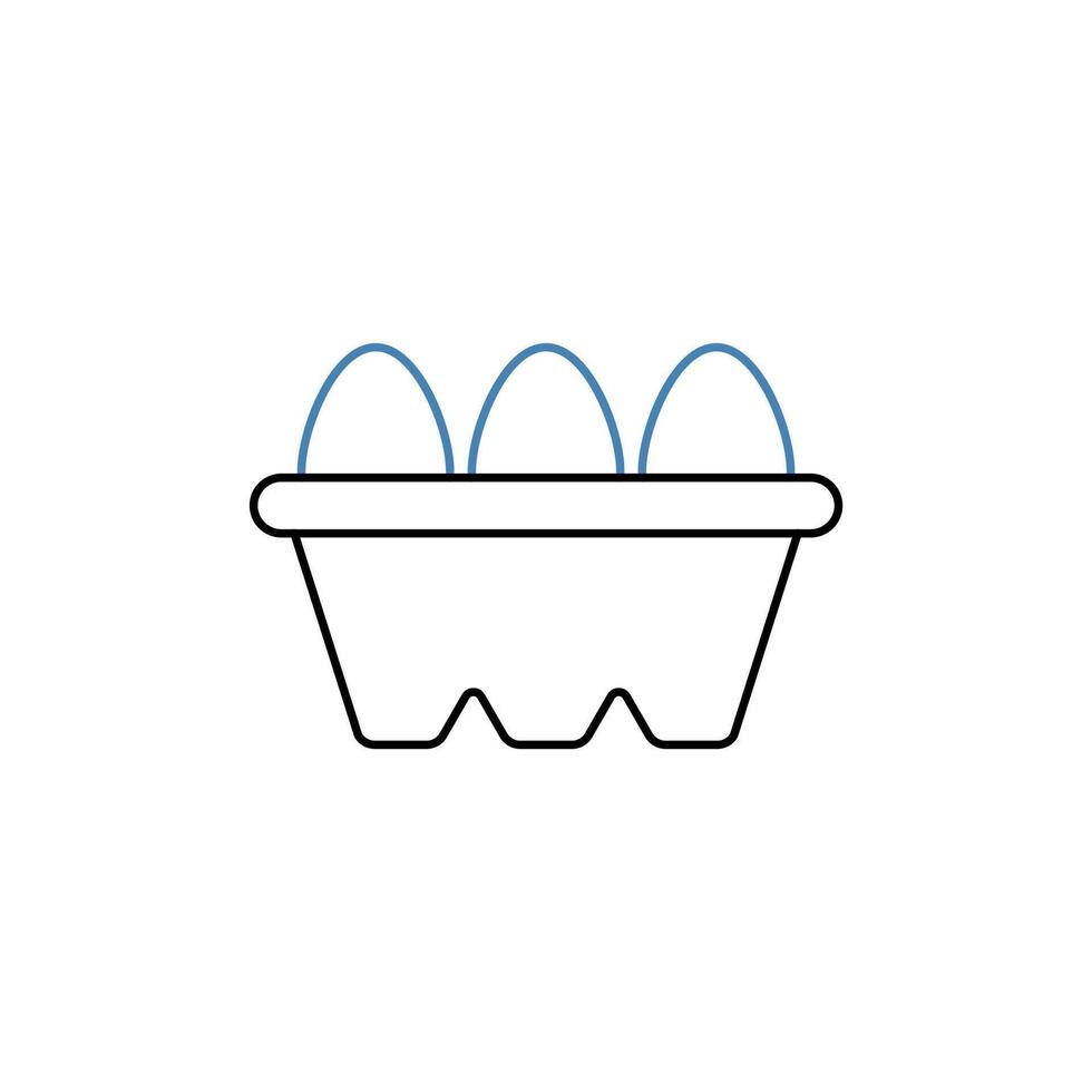 huevos concepto línea icono. sencillo elemento ilustración. huevos concepto contorno símbolo diseño. vector