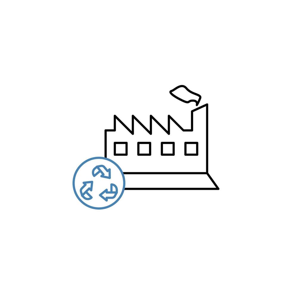 recycling plant concept line icon. Simple element illustration. recycling plant concept outline symbol design. vector