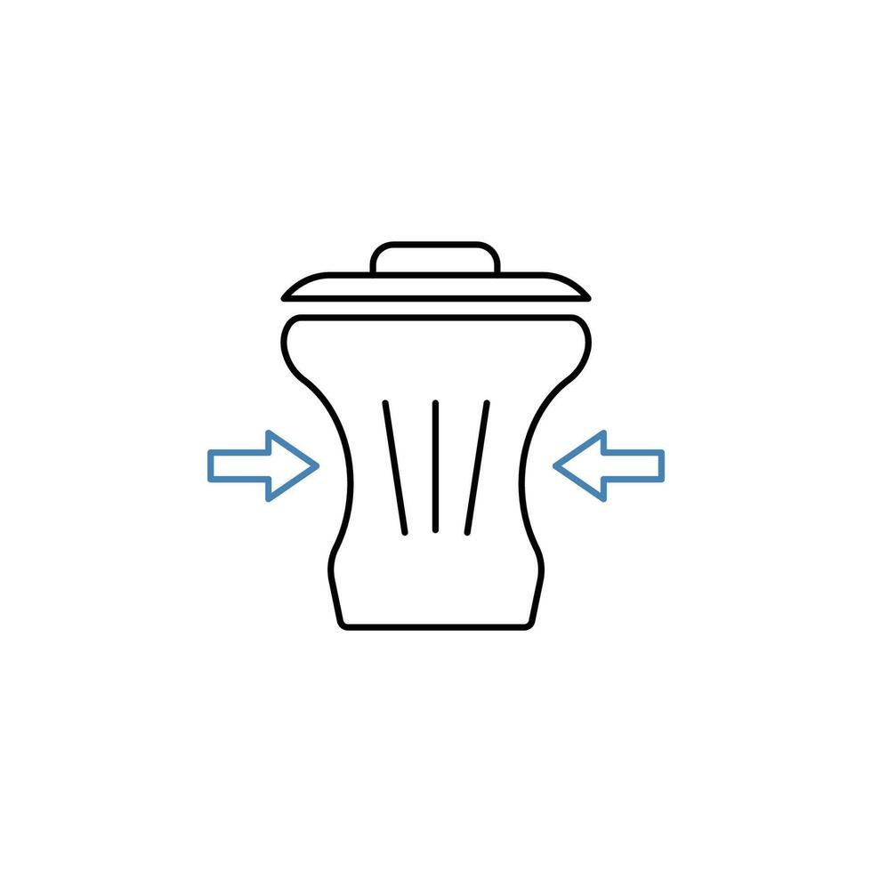 waste reduction concept line icon. Simple element illustration. waste reduction concept outline symbol design. vector