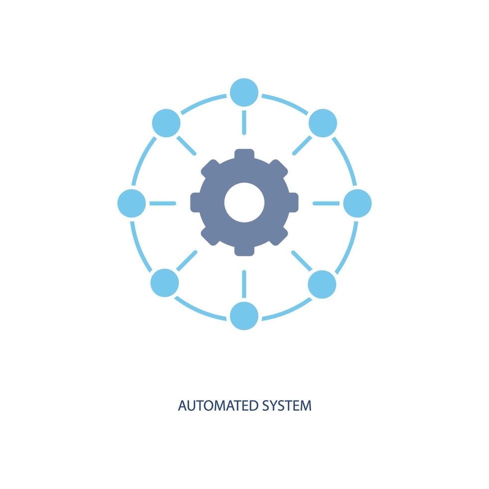 automatizado sistema concepto línea icono. sencillo elemento ilustración. automatizado sistema concepto contorno símbolo diseño. vector