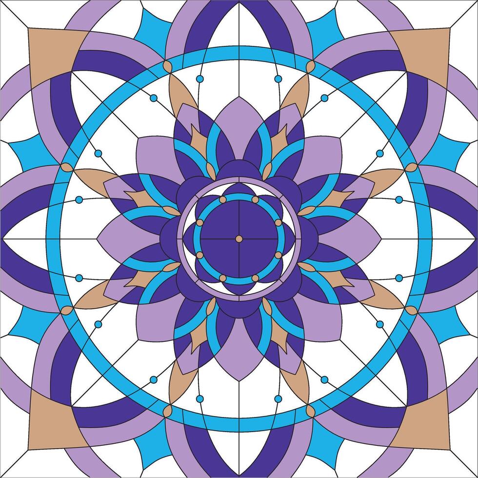 Vector color template, abstract ceiling sketch. Purple lilac square ceiling. Pattern for the background.