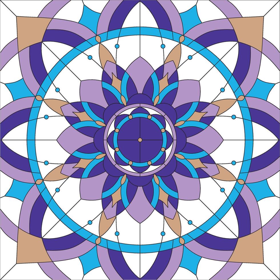 Vector color template, abstract ceiling sketch. Purple lilac square ceiling. Pattern for the background.