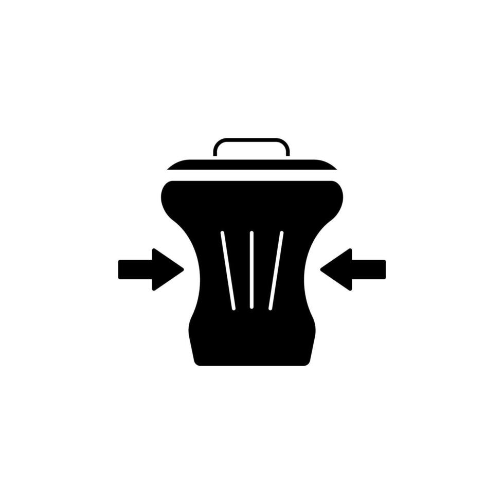 waste reduction concept line icon. Simple element illustration. waste reduction concept outline symbol design. vector