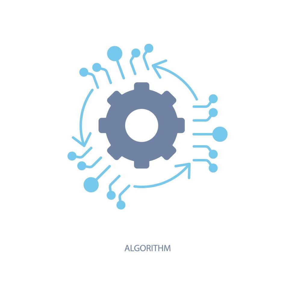 algorithm concept line icon. Simple element illustration. algorithm concept outline symbol design. vector