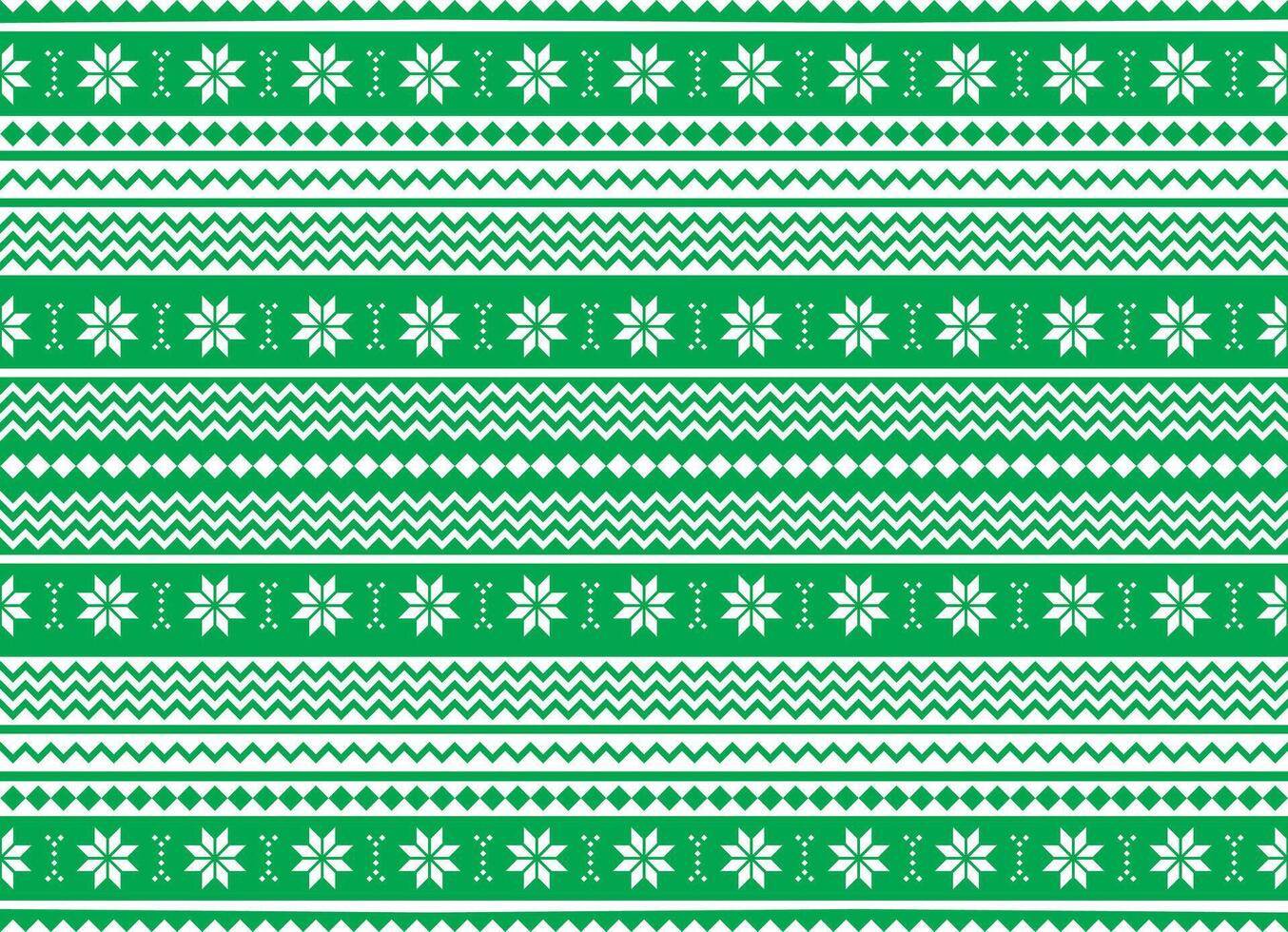 vector sin costura verde invierno ornamento para suéter y tela con copos de nieve. ornamento de el del Norte pueblos antecedentes para impresión.