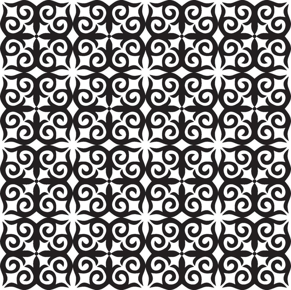 Vector seamless Kazakh national ornament. Pattern for sandblasting, laser and plotter cutting. Great steppe, Mongols, Kyrgyz, Kalmyks