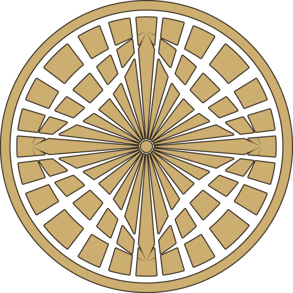 vector dorado geométrico círculo. resumen circular modelo