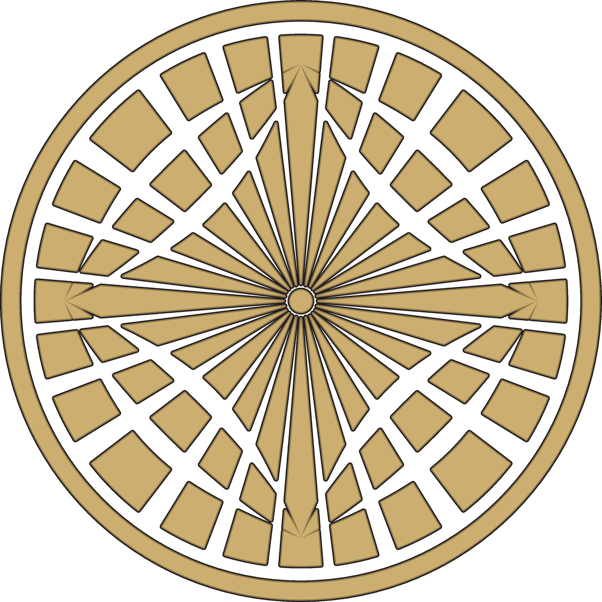 Vector golden geometric circle. Abstract circular pattern 41945957