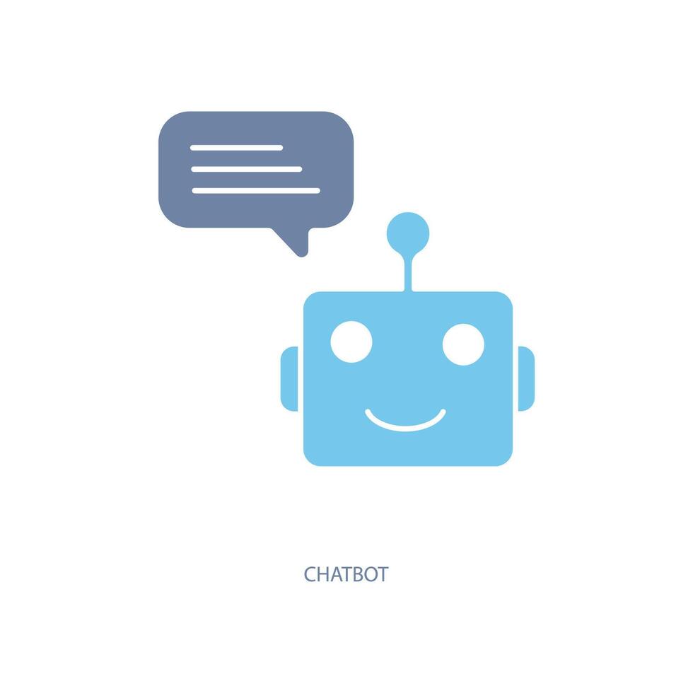 chatbot concept line icon. Simple element illustration. chatbot concept outline symbol design. vector