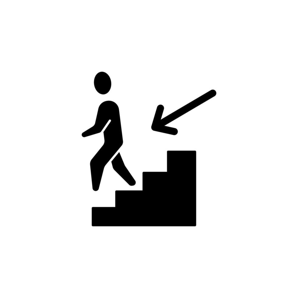 downstairs concept line icon. Simple element illustration. downstairs concept outline symbol design. vector