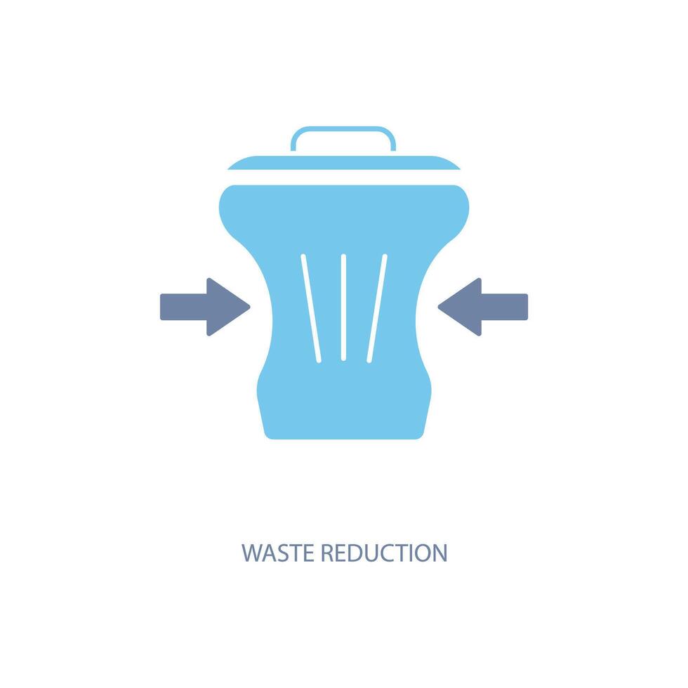 waste reduction concept line icon. Simple element illustration. waste reduction concept outline symbol design. vector