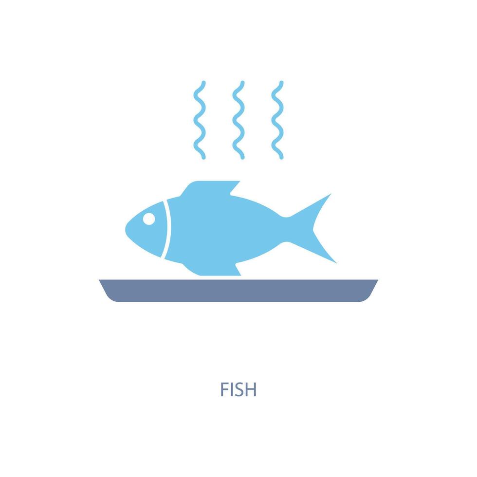 fish concept line icon. Simple element illustration. fish concept outline symbol design. vector