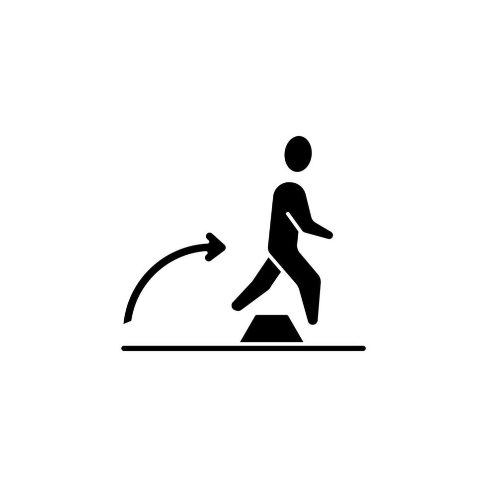 step over concept line icon. Simple element illustration. step over concept outline symbol design. vector