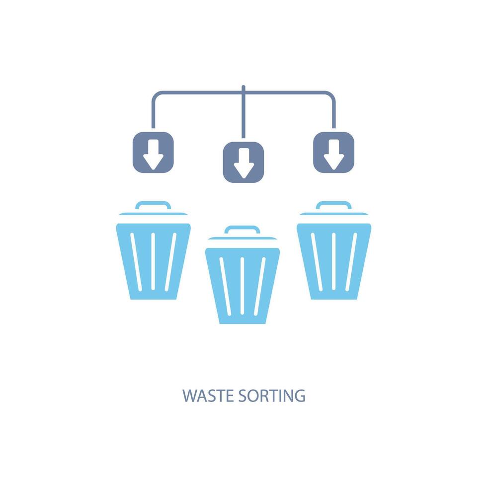 waste sorting concept line icon. Simple element illustration. waste sorting concept outline symbol design. vector