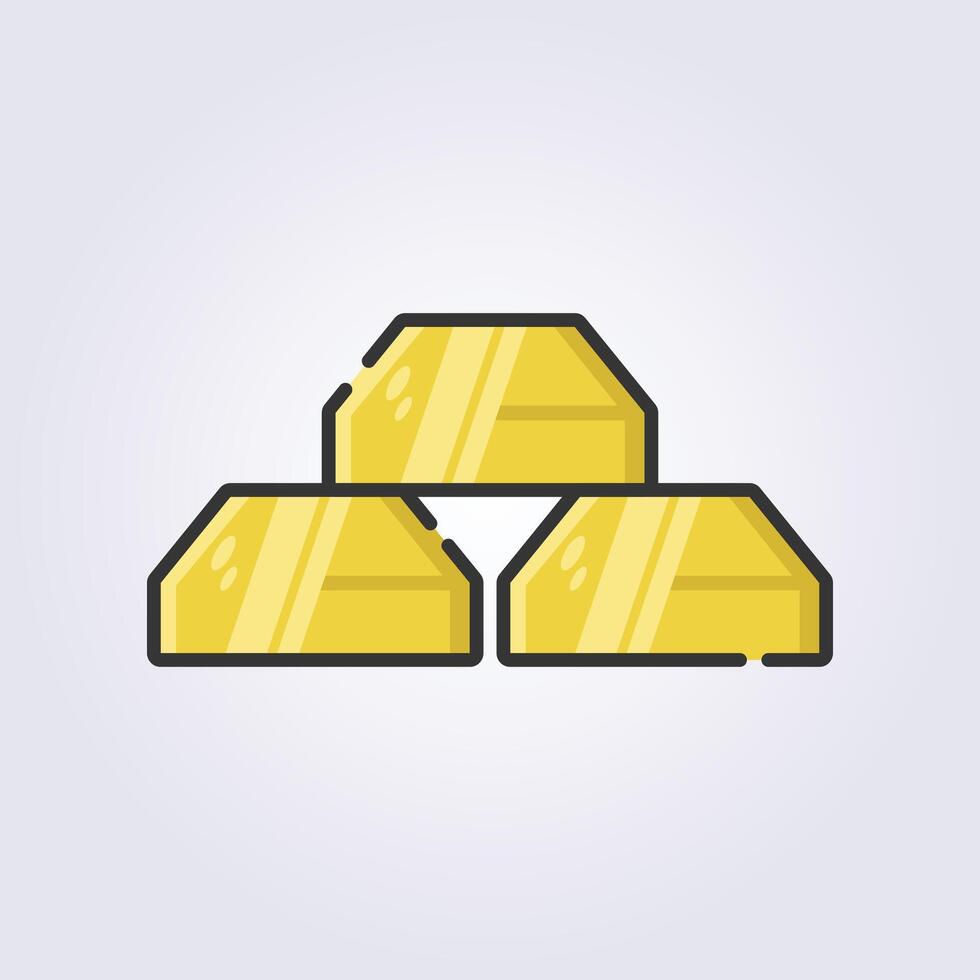 de colores contorno oro barras icono logo vector ilustración diseño