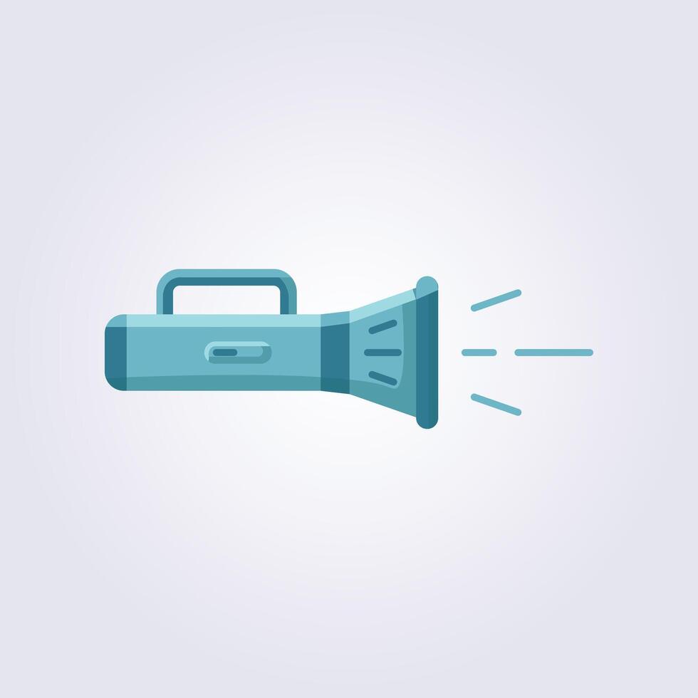 flat icon of flashlight vector logo design
