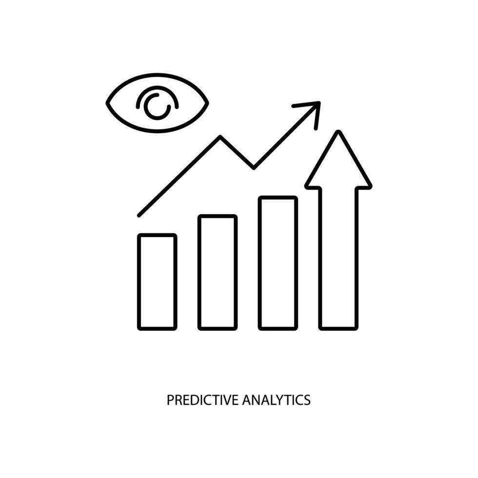 predictive analytics concept line icon. Simple element illustration. predictive analytics concept outline symbol design. vector