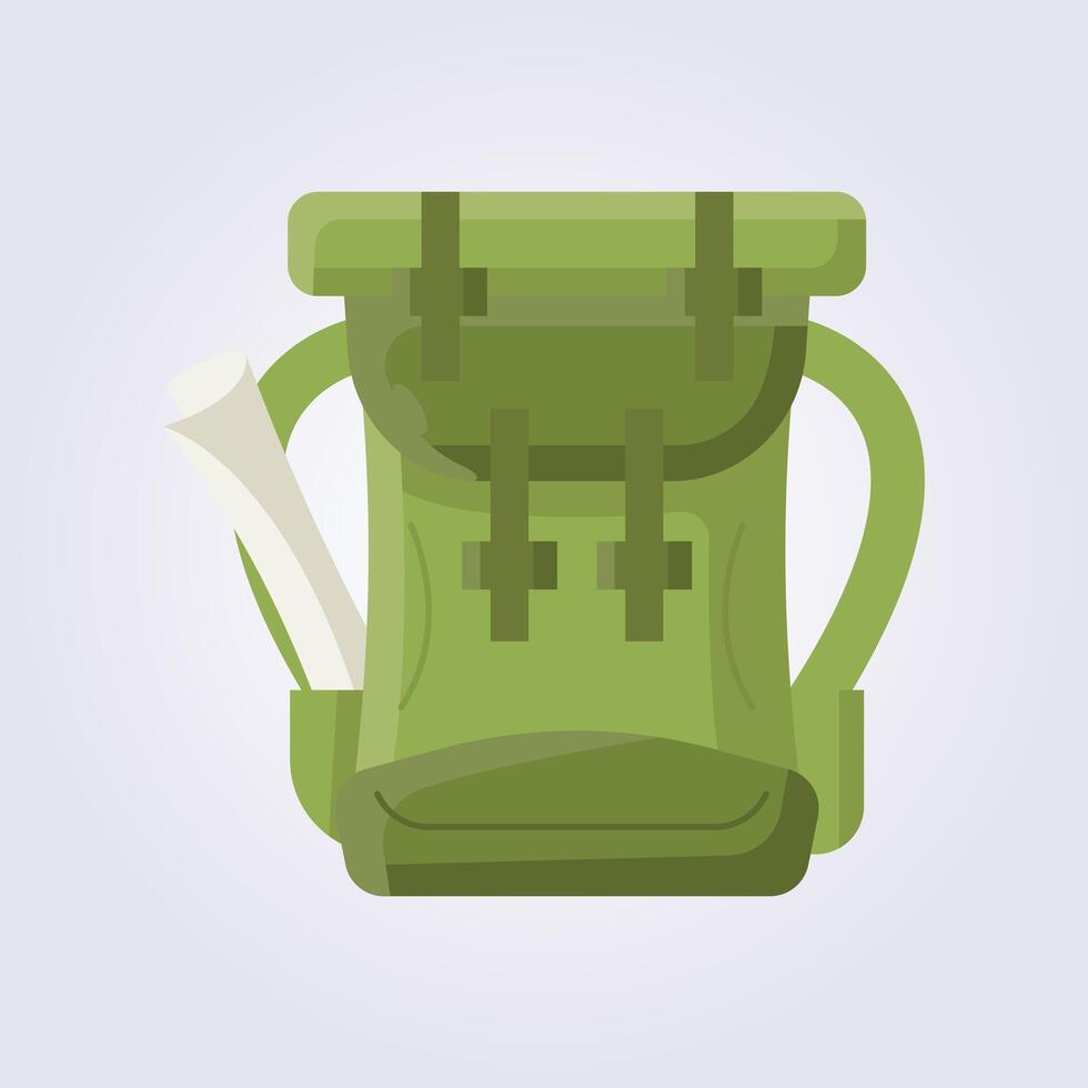 flat backpack icon vector logo design