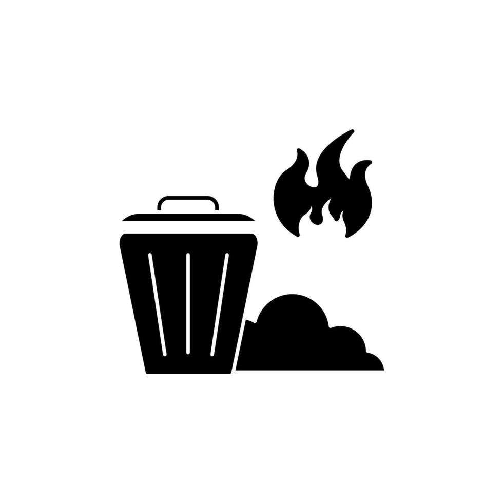 incineration concept line icon. Simple element illustration. incineration concept outline symbol design. vector