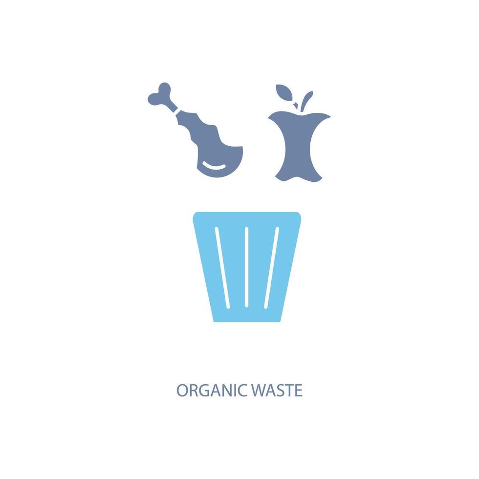 organic waste concept line icon. Simple element illustration. organic waste concept outline symbol design. vector