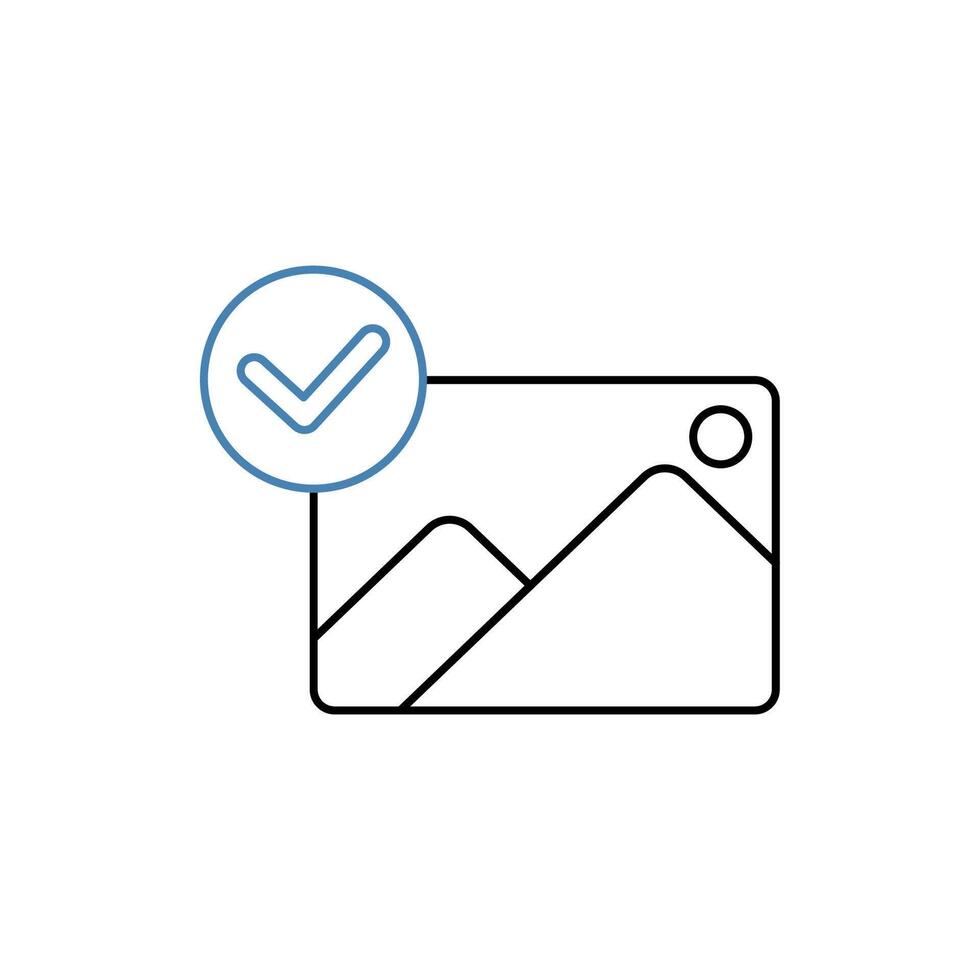 image recognition concept line icon. Simple element illustration. image recognition concept outline symbol design. vector