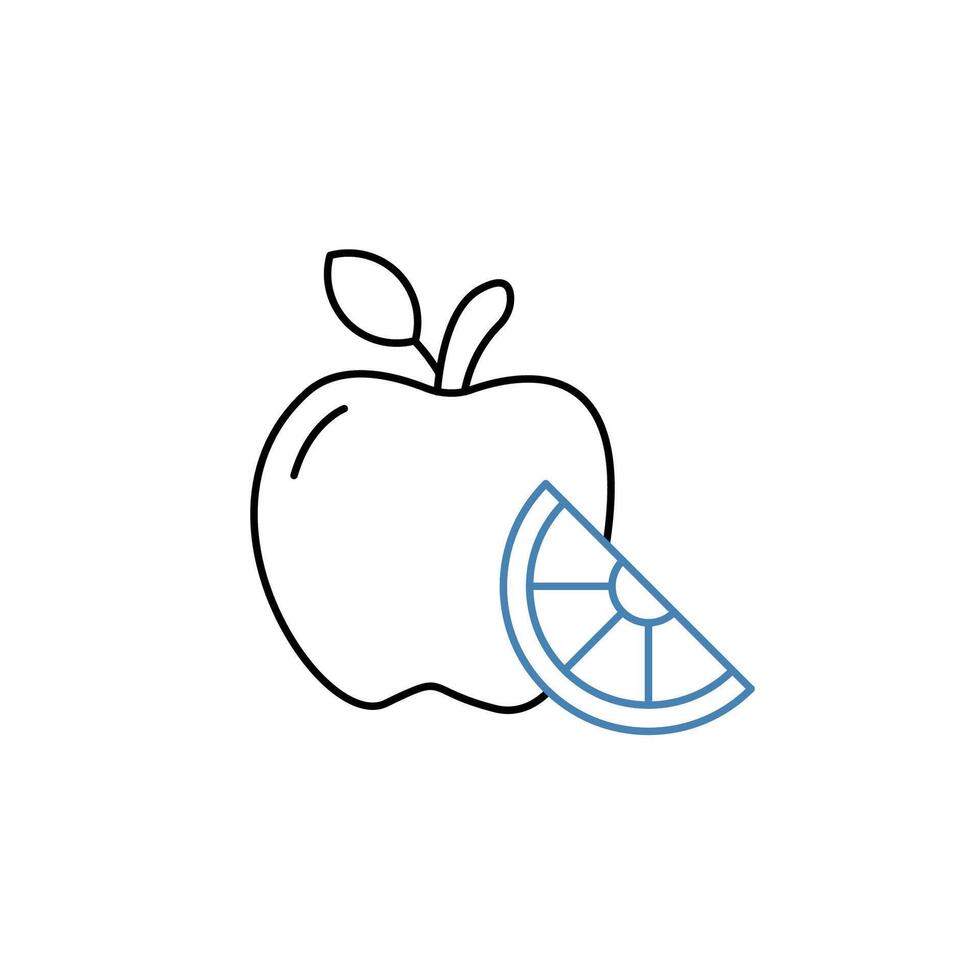 frutas concepto línea icono. sencillo elemento ilustración. frutas concepto contorno símbolo diseño. vector