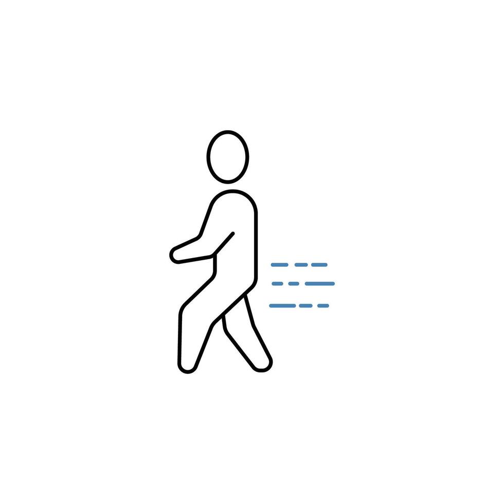 walk concept line icon. Simple element illustration. walk concept outline symbol design. vector