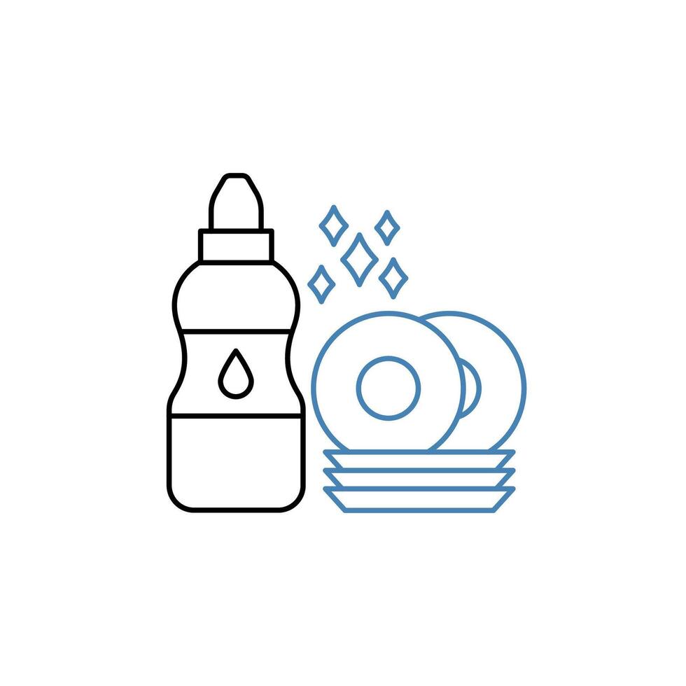 dish soap concept line icon. Simple element illustration. dish soap concept outline symbol design. vector