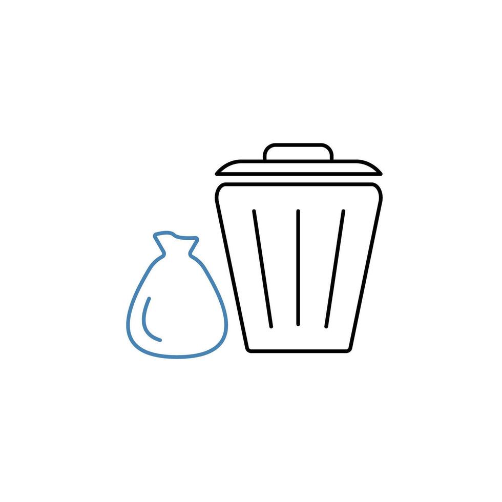 waste concept line icon. Simple element illustration. waste concept outline symbol design. vector