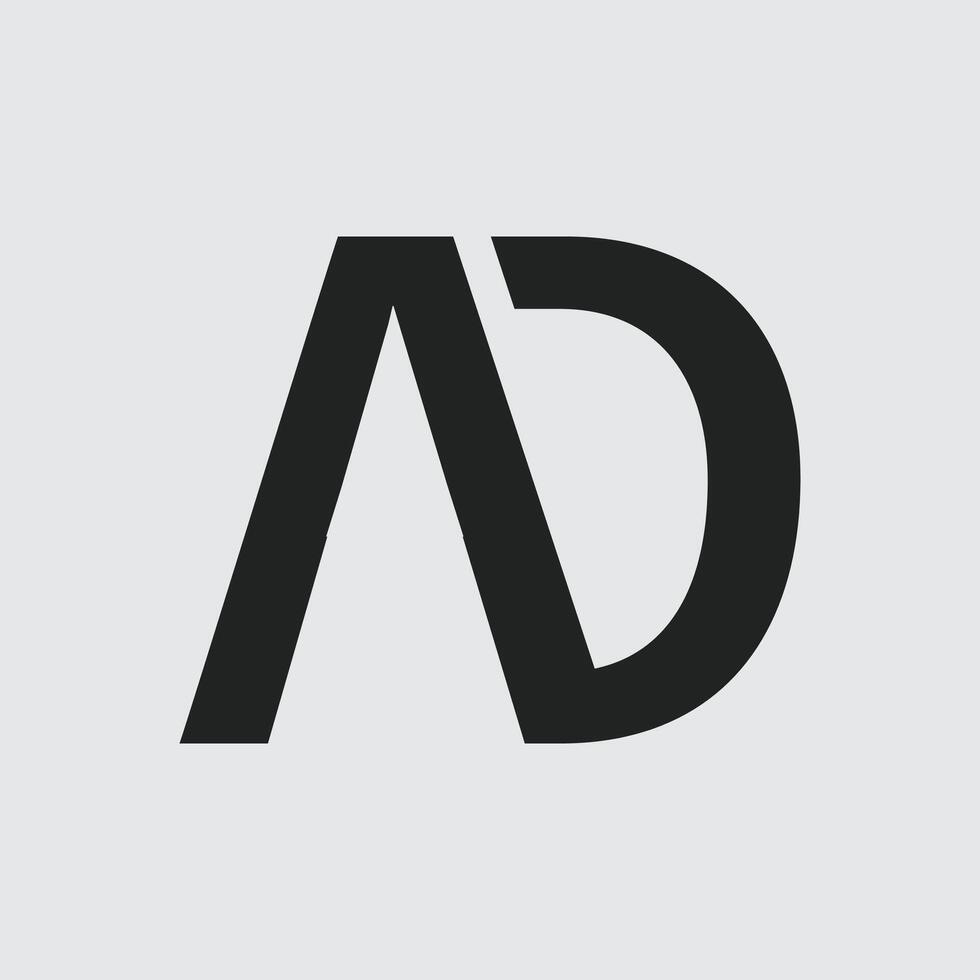 Modern AD letter logo design service vector