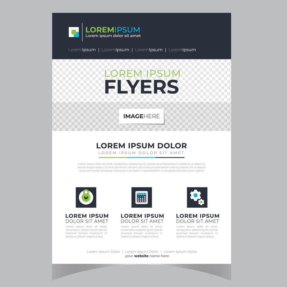 Flyer Template Layout Background Design. booklet, leaflet, corporate business annual report layout vector