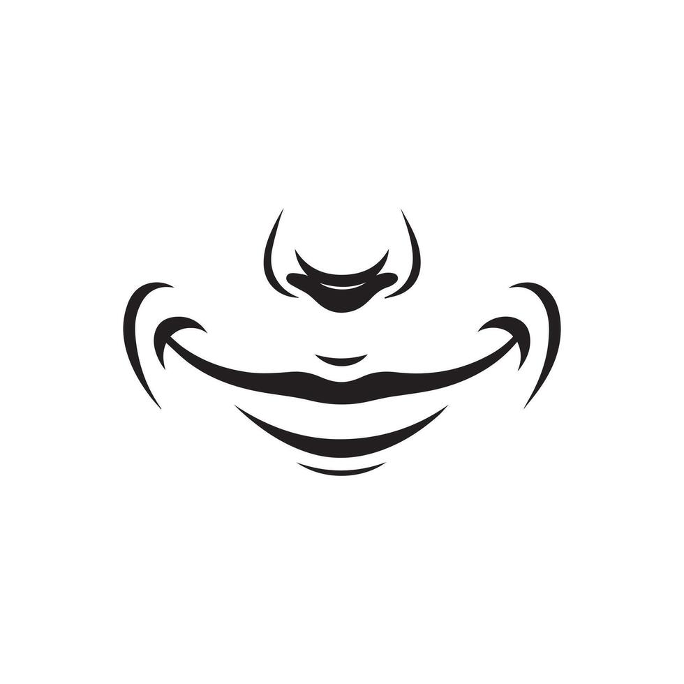 AI generated A gentle soft smile showing warmth and friendliness vector